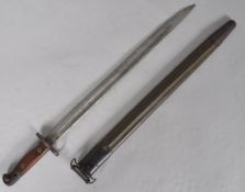 A Wilkinson 1907 bayonet in a Jewell 1918 scabbard,