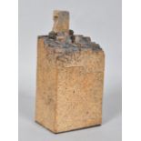 A studio pottery stoneware box of architectural form, impressed P.H.