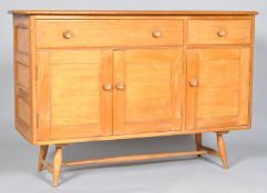 An Ercol blonde sideboard, mid century, model no 351,