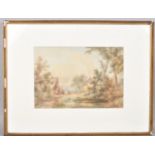 W Appleton, Figures in a Landscape, watercolour, signed lower left, mounted and framed,