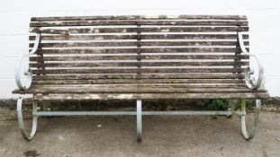 A garden bench,