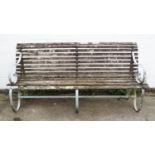 A garden bench,