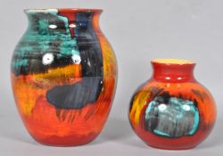 A Poole Pottery gemstone ovoid baluster vase, 16.