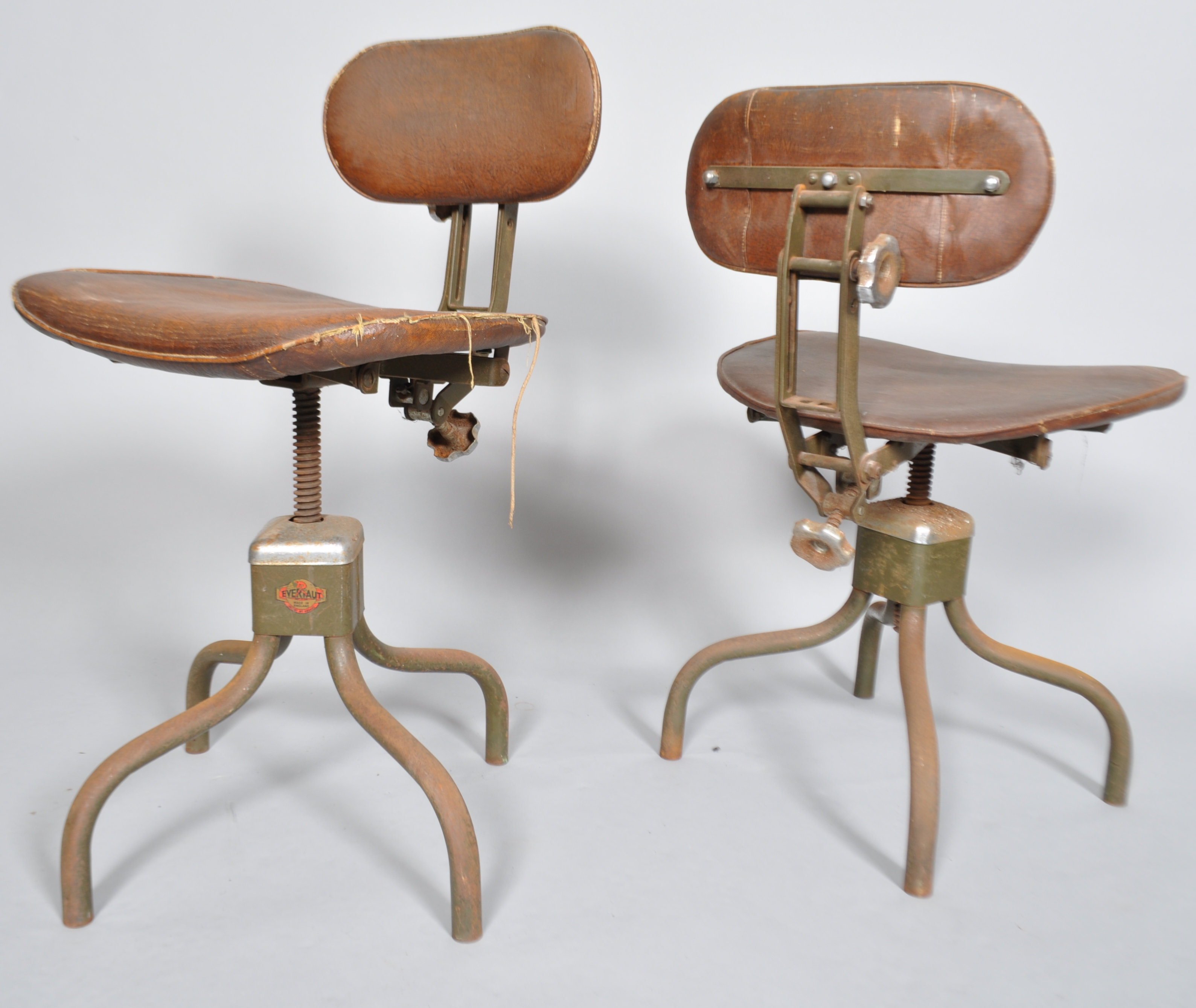 Two vintage Everlaut adjustable chairs, on tubular base, - Image 2 of 3