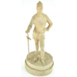 A plaster maquette statue by Edward Henry Corbould of Edward of Woodstock, The Black Prince,