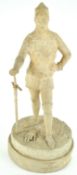 A plaster maquette statue by Edward Henry Corbould of Edward of Woodstock, The Black Prince,