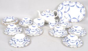 An 'Aynsley' part tea set, comprising; teapot, cream jug, sugar bowl, two sandwich plates,