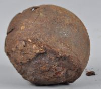 A cannon ball, unearthed on Hastings beach,