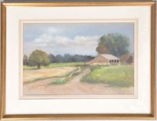 S R Michalski, barn at Witlingham, pastel on paper, signed lower right and dated 1982,