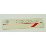An un-used Concorde cabin luggage bag label for the 10th Anniversary year,