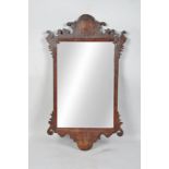 A George III style mahogany wall mirror,