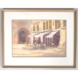 Jack Orford, watercolour, restaurant scene,