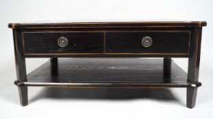 A Laura Ashley 'Henshaw' coffee table, with two frieze drawers and an under tier, 45cm high,