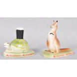 Two reproduction Carltonware Guinness advertising figures of a tortoise and a kangaroo