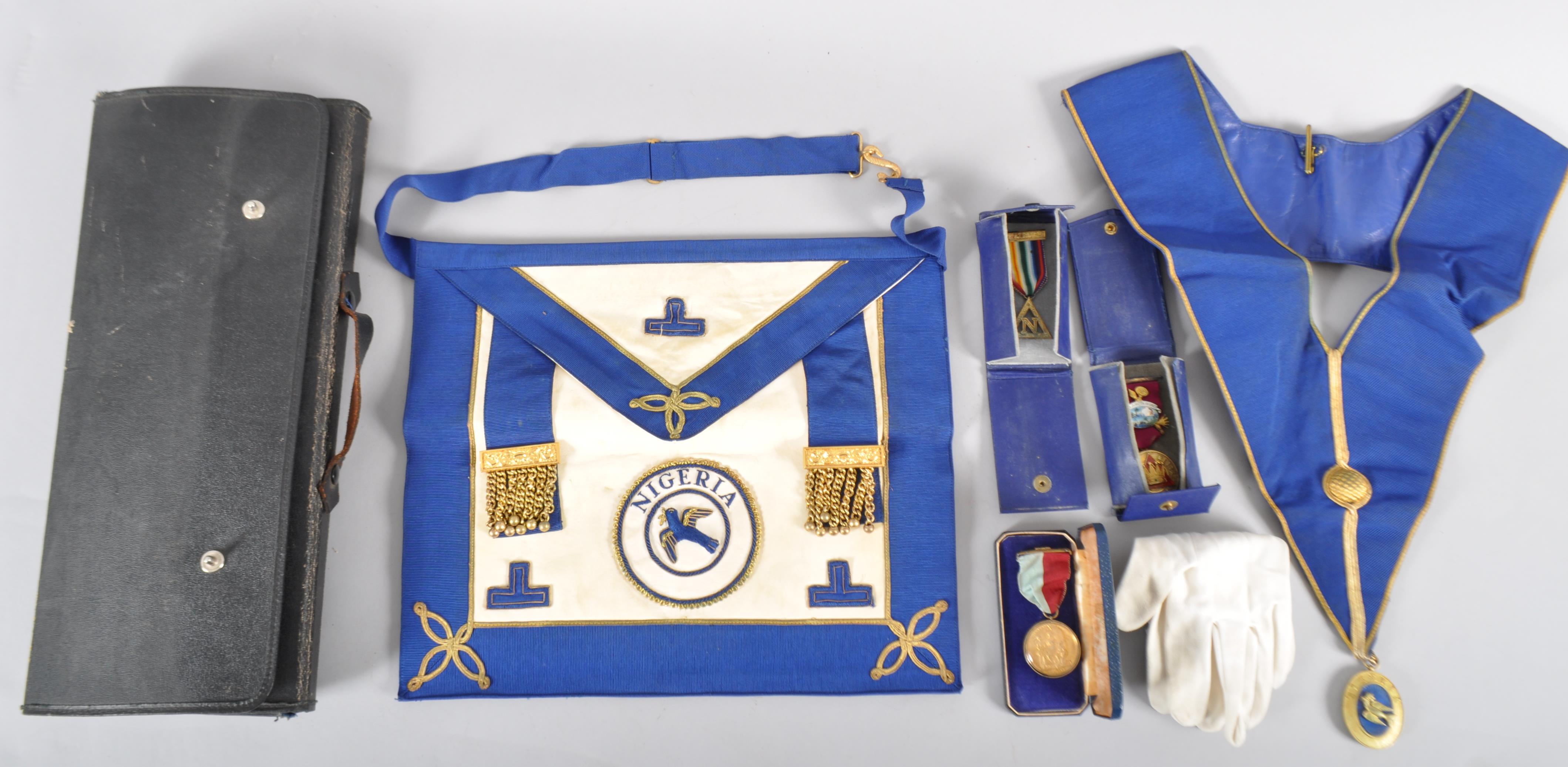 A collection of Masonic regalia, mostly 1960's, including medals by Toye, Kenning & Spencer, London,