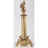 A brass mounted mercury barometer, mid 19th century,