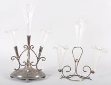 A Victorian electro-plated epergne,