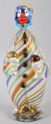 A Murano style glass model of a clown, signed S Sigeiozelto (?) to base,