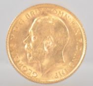 A loose half sovereign coin, dated 1911