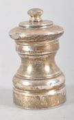 A silver pepper grinder, London 1976 (maker Da-Mar Silverware),