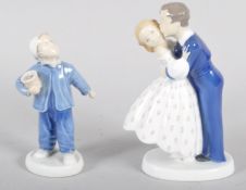 Two Bing und Grondhal porcelain figures, 20th century,