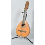 A vintage acoustic guitar by Vincente Respaldiza (Madrid), applied label,