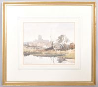 Edward Wesson, Guildford From the River Wey, watercolour, signed lower left, labelled verso,