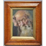 L. Gibourge, 20th century Continental School, bodycolour on paper, portrait of a bearded man,
