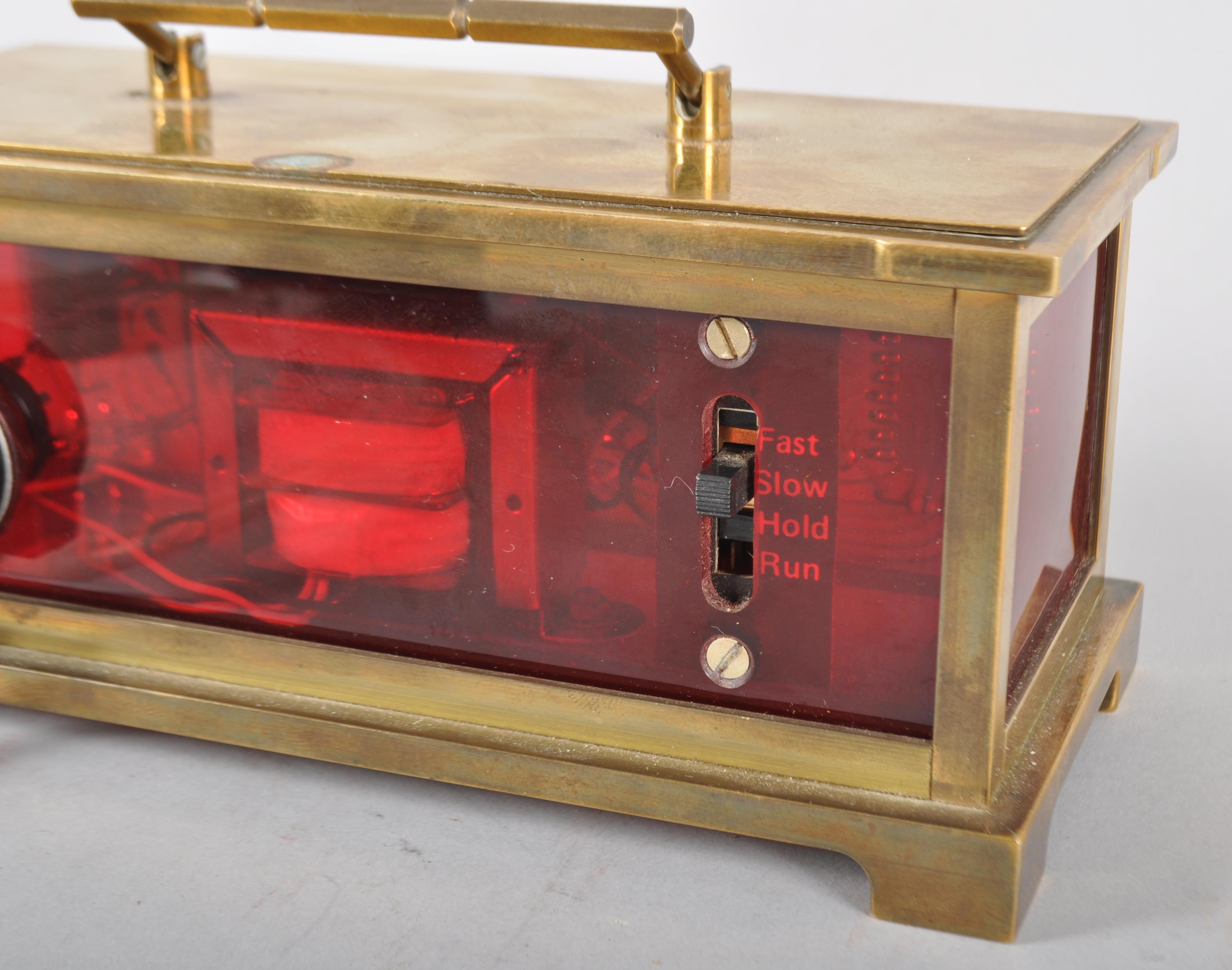 An early brass, scratch built digital clock, in the design of a carriage clock, - Image 2 of 2