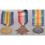 Two World War I medals awarded to 857 Private G L Hooper,