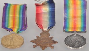 Two World War I medals awarded to 857 Private G L Hooper,