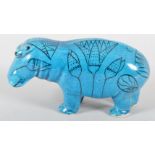 Zaccagnini - Metropolitan Museum - William - An Italian pottery hippo havinga a crackle glaze