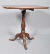 A George III mahogany tilt tip rectangular tea table,