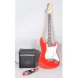 A Crafter Cruiser red electric guitar,