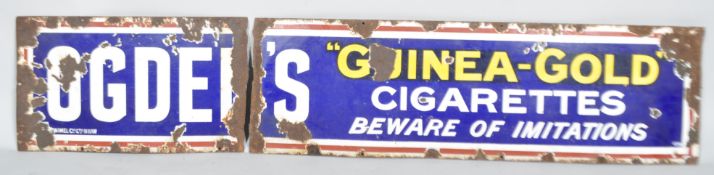 An early 20th century retro vintage point of sale porcelain enamel advertising sign for OGDEN's