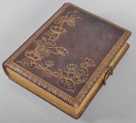 A Victorian musical leather bound album, circa 1900,