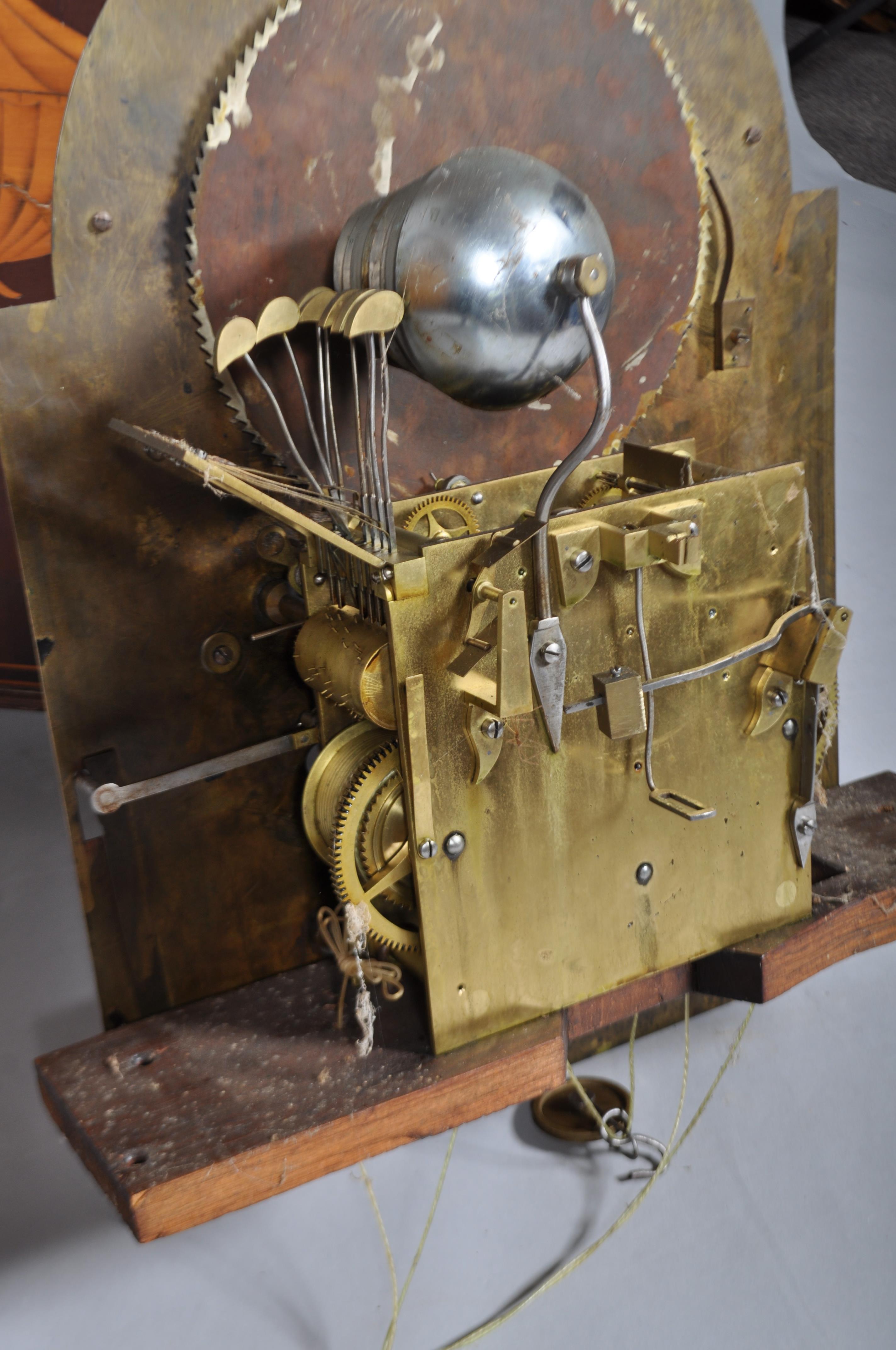 An early 19th century mahogany longcase clock, the 32cm silvered chapter ring with Roman numerals, - Image 6 of 6