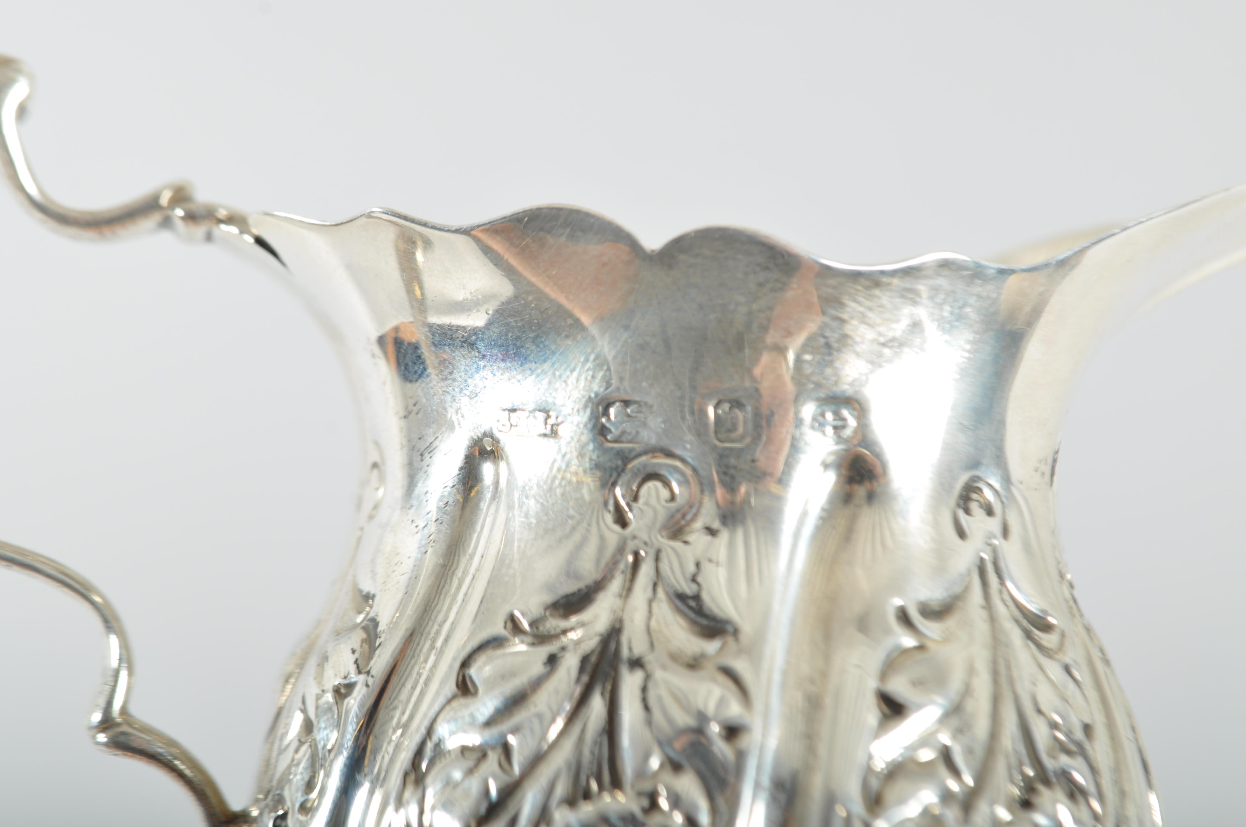 A small silver cream jug, in the 18th century style, - Image 2 of 2