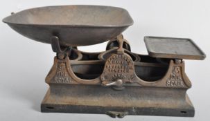 A James Crossley (Blackburn) set of cast iron shop weighing scales,