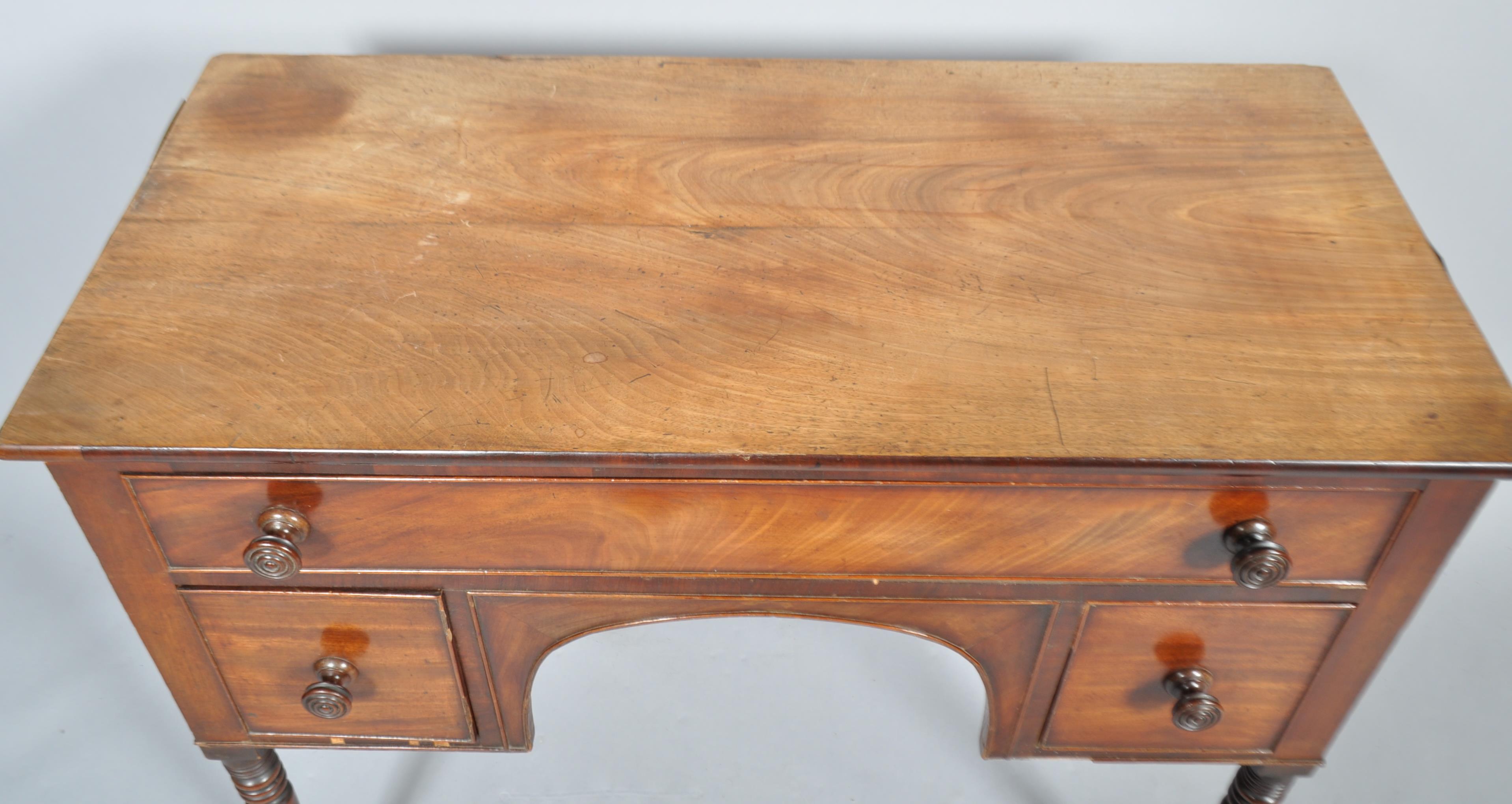A Victorian mahogany kneehole desk, early 19th century, - Image 2 of 2