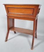 A late 19th century mahogany sewing table, of rectangular form,