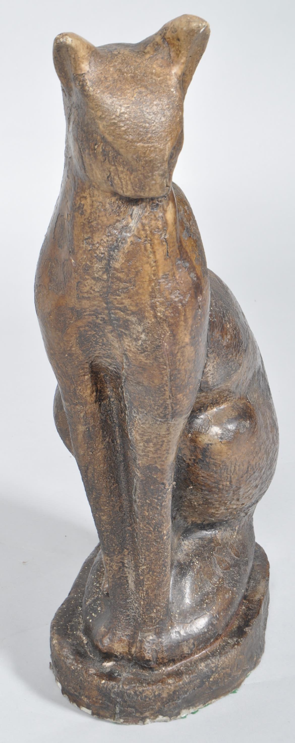 A composite and resin sculpture of a Siamese cat, - Image 2 of 2