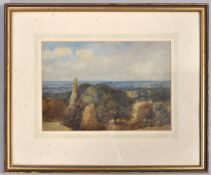 John Varley Senior, Extensive landscape, oil on canvas, signed verso,