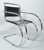 After Ludwig Mies Van Der Rohe - MR20 - A contemporary tubular chrome chair