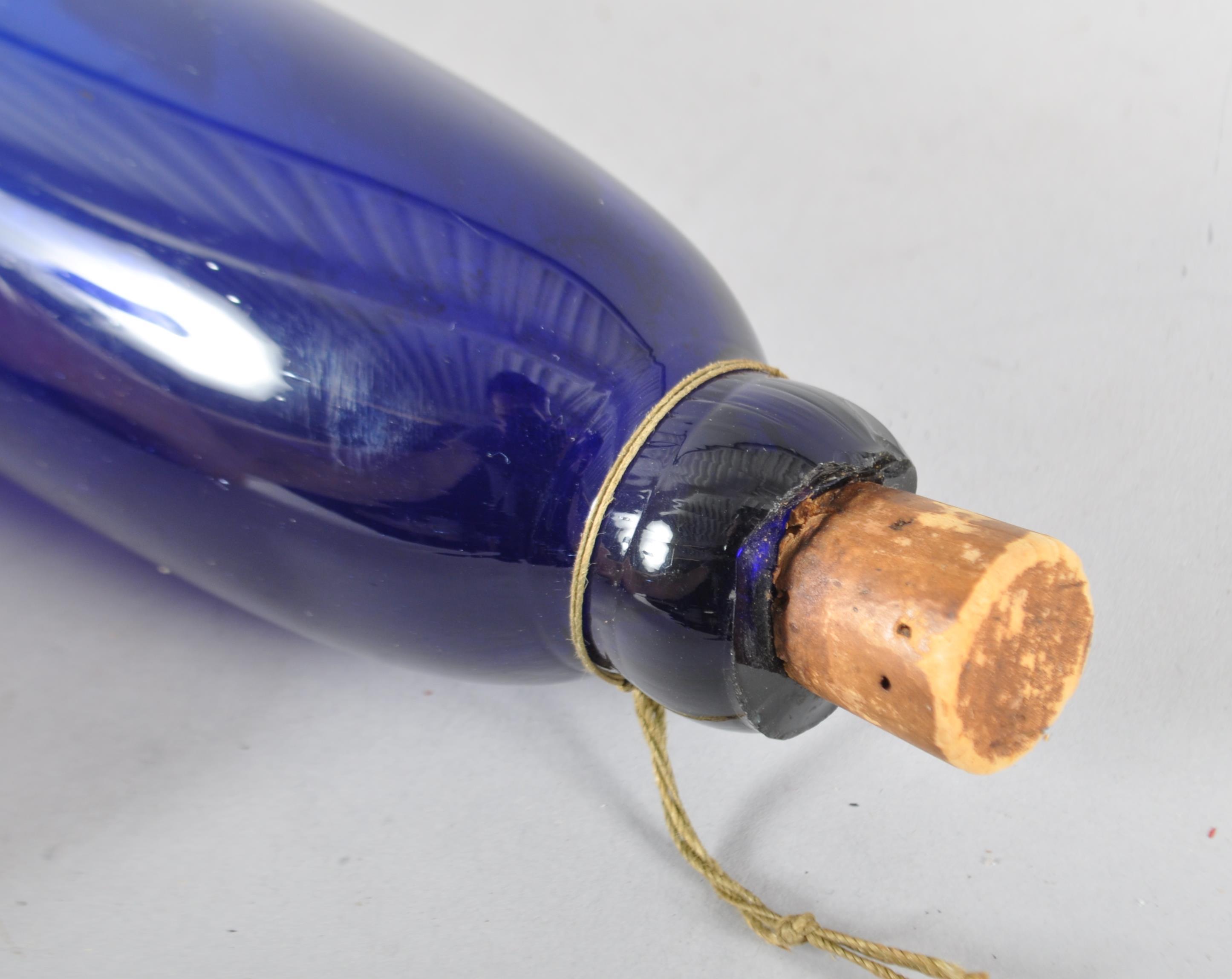 A 19th century Bristol Blue glass rolling pin, - Image 2 of 2