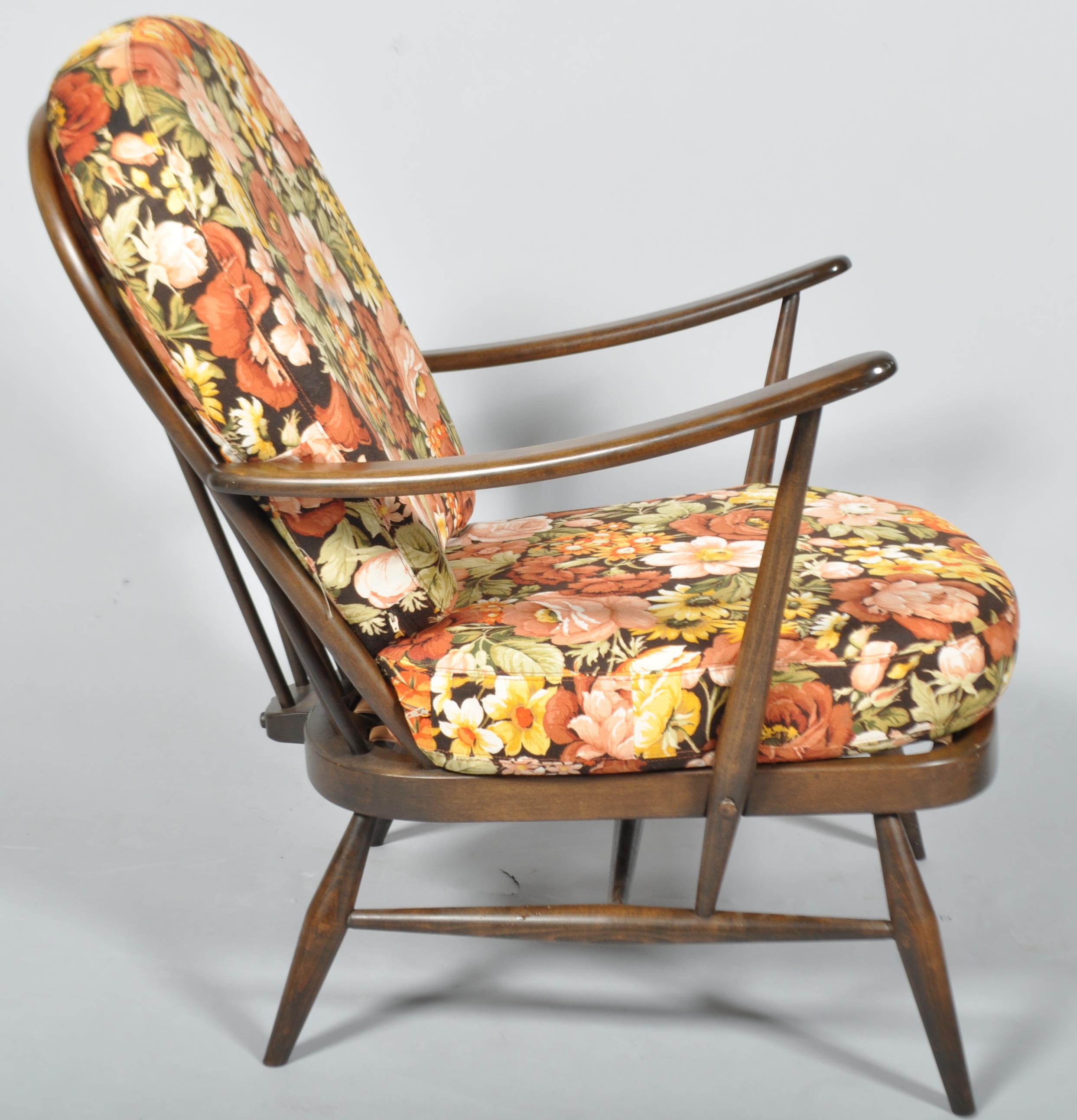 Lucian Ercoloni Ercol Model 203 1970s retro vintage beech and Elm lounge chair/armchair - Image 2 of 2