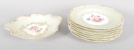 A Staffordshire porcelain part dessert-service, circa 1840,