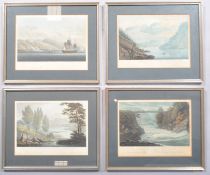 Four English maritime aquatints by John William Edy, circa 1820,