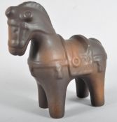 Bitossi - A late 20th Century retro vintage Italian Montelupo pottery cast horse in the usual form