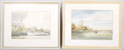 Two watercolours by William Barnes